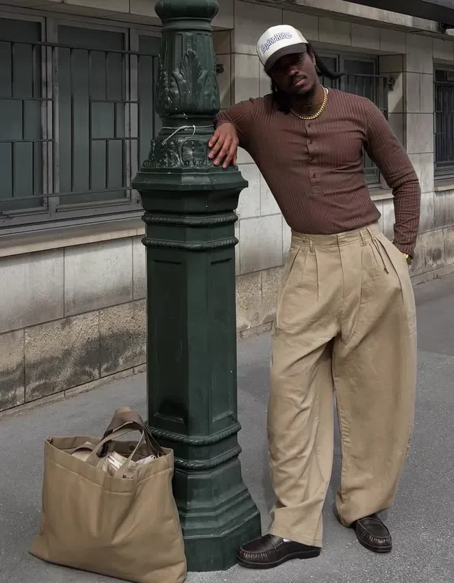 Super-Baggy-Hose mit Abnähern Super-Baggy-Hose mit Abnähern