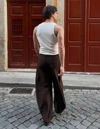 Super-Baggy-Hose mit Falten im Semi-Jogger-Stil