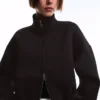 Sweatshirt mit Reißverschluss im Neopren-Look Sweatshirt mit Reißverschluss im Neopren-Look
