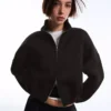 Sweatshirt mit Reißverschluss im Neopren-Look Sweatshirt mit Reißverschluss im Neopren-Look