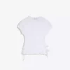 T-Shirt mit Raffungen und seitlichen Bändern