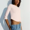 T-Shirt mit U-Boot-Ausschnitt T-Shirt mit U-Boot-Ausschnitt