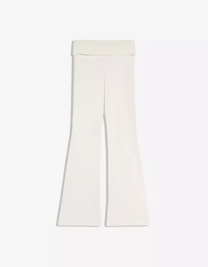 Technische Schlaghose mit Umschlag an der Taille – Hosen – Damen Technische Schlaghose mit Umschlag an der Taille – Hosen – Damen