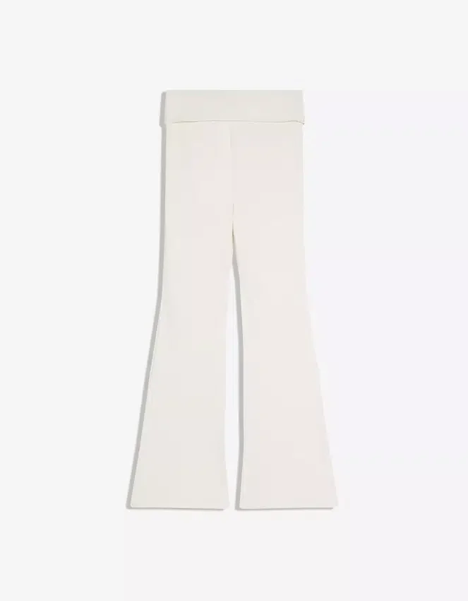 Technische Schlaghose mit Umschlag an der Taille – Hosen – Damen Technische Schlaghose mit Umschlag an der Taille – Hosen – Damen