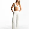 Technische Schlaghose mit Umschlag an der Taille – Hosen – Damen Technische Schlaghose mit Umschlag an der Taille – Hosen – Damen
