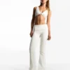 Technische Schlaghose mit Umschlag an der Taille – Hosen – Damen Technische Schlaghose mit Umschlag an der Taille – Hosen – Damen