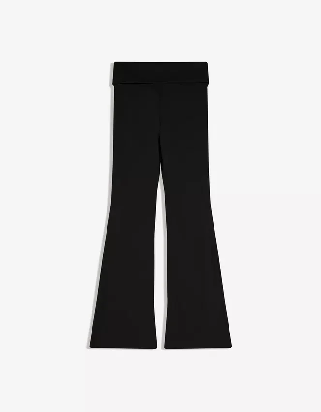 Technische Schlaghose mit Umschlag an der Taille – Hosen – Damen Technische Schlaghose mit Umschlag an der Taille – Hosen – Damen