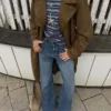 Trenchcoat aus Kunstwildleder Trenchcoat aus Kunstwildleder