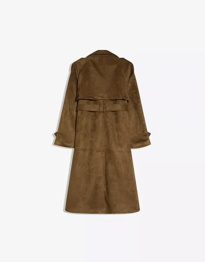 Trenchcoat aus Kunstwildleder Trenchcoat aus Kunstwildleder