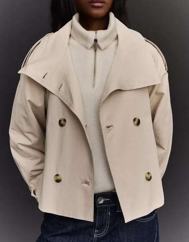 Trenchcoat mit Trichterkragen – Jacken und Trenchcoats Trenchcoat mit Trichterkragen – Jacken und Trenchcoats