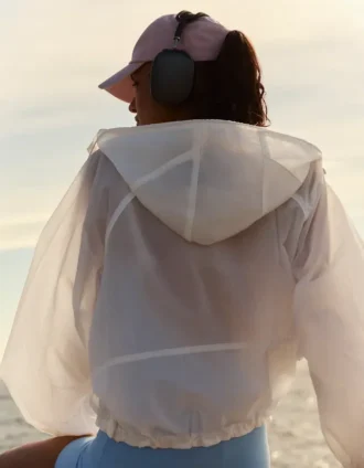 Wasserabweisende Kapuzenjacke aus Nylon