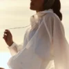 Wasserabweisende Kapuzenjacke aus Nylon