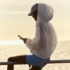 Wasserabweisende Kapuzenjacke aus Nylon