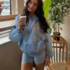 Wasserabweisende Nylon-Kapuzenjacke