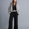 Weiche Hose mit Wide Leg – Hosen – Damen