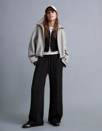 Weiche Hose mit Wide Leg – Hosen – Damen