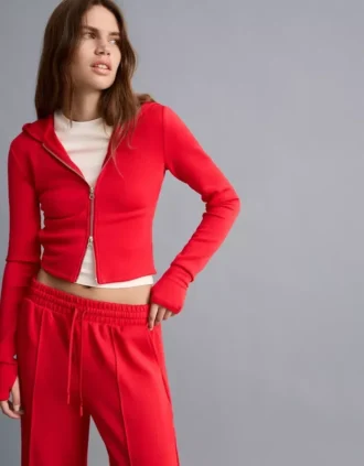 Weicher Kapuzenpullover mit Reißverschluss aus Modal-Mischung – Sweatshirts und Hoodies