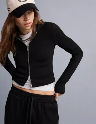Weicher Kapuzenpullover mit Reißverschluss aus Modal-Mischung – Sweatshirts und Hoodies