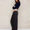 Weit geschnittene Jeans mit niedriger Leibhöhe – Hose