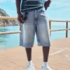 Weite Denim-Bermudashorts – Shorts und Jorts