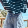 Weite Denim-Bermudashorts – Shorts und Jorts
