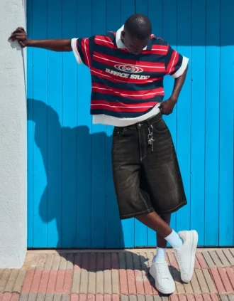 Weite Denim-Bermudashorts – Shorts und Jorts – Herren