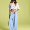Weite Hose aus doppeltem Stoff