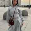 Wide Leg Hose im Neopren-Look mit Stoppern – #Bershkastyle – Damen