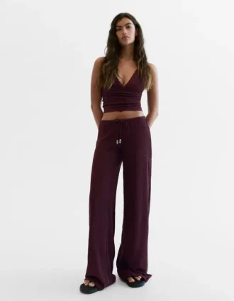 Wide Leg Hose mit elastischem Bund