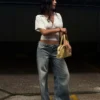 Wide Leg Jeans mit niedriger Leibhöhe