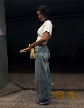 Wide Leg Jeans mit niedriger Leibhöhe