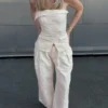 Wide Leg Jeans mit niedriger Leibhöhe und Abnähern