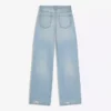 Zerrissene Jeans mit hoher Taille und Wide Leg-Bein