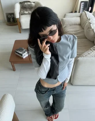 Zerrissene Low-Rise-Jeans mit Straight-Bein