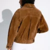 Zweireihige Jacke aus Wildleder – Jacken und Trenchcoats