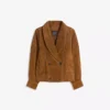 Zweireihige Jacke aus Wildleder – Jacken und Trenchcoats