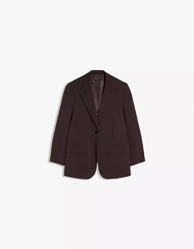 Zweireihiger gestreifter Blazer – Jacken und Trenchcoats Zweireihiger gestreifter Blazer – Jacken und Trenchcoats
